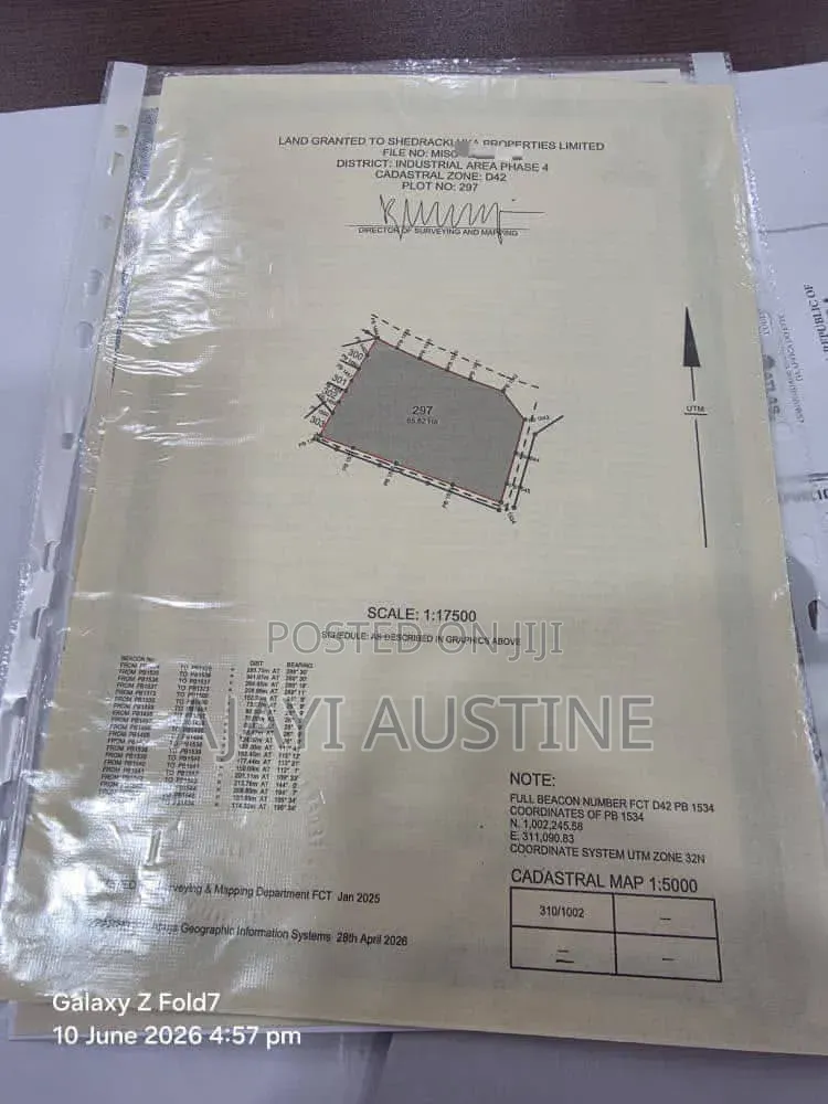 65 Hectrs of Land at Idu Main, Abuja for Sale in Idu Industrial