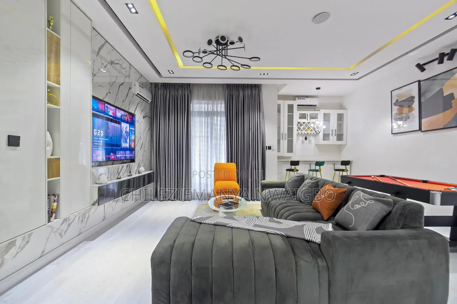 Luxury Cinematic 2 Bed Shortlet Apartment in Ikate Lekki Lagos in Ikate