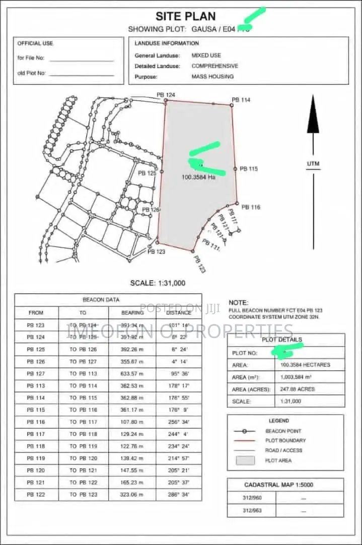 Out for Sale in Gousa/Idu*landsizes: 100hectares in Idu Industrial