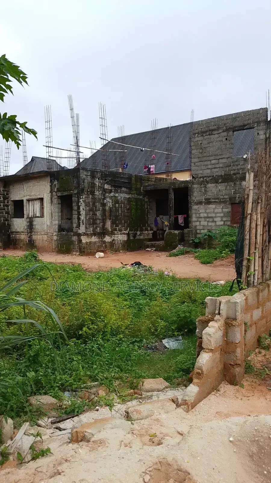4 Plots of Land at Portharcourt Road With a 50% Complete Structure in Owerri