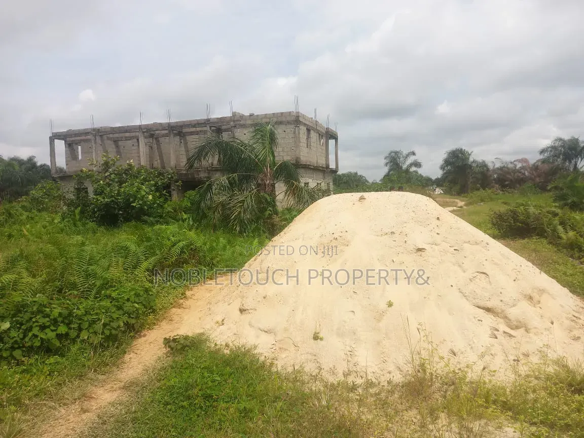 Commercial Half Plot of Land a Uncompleted Building in Ijegun