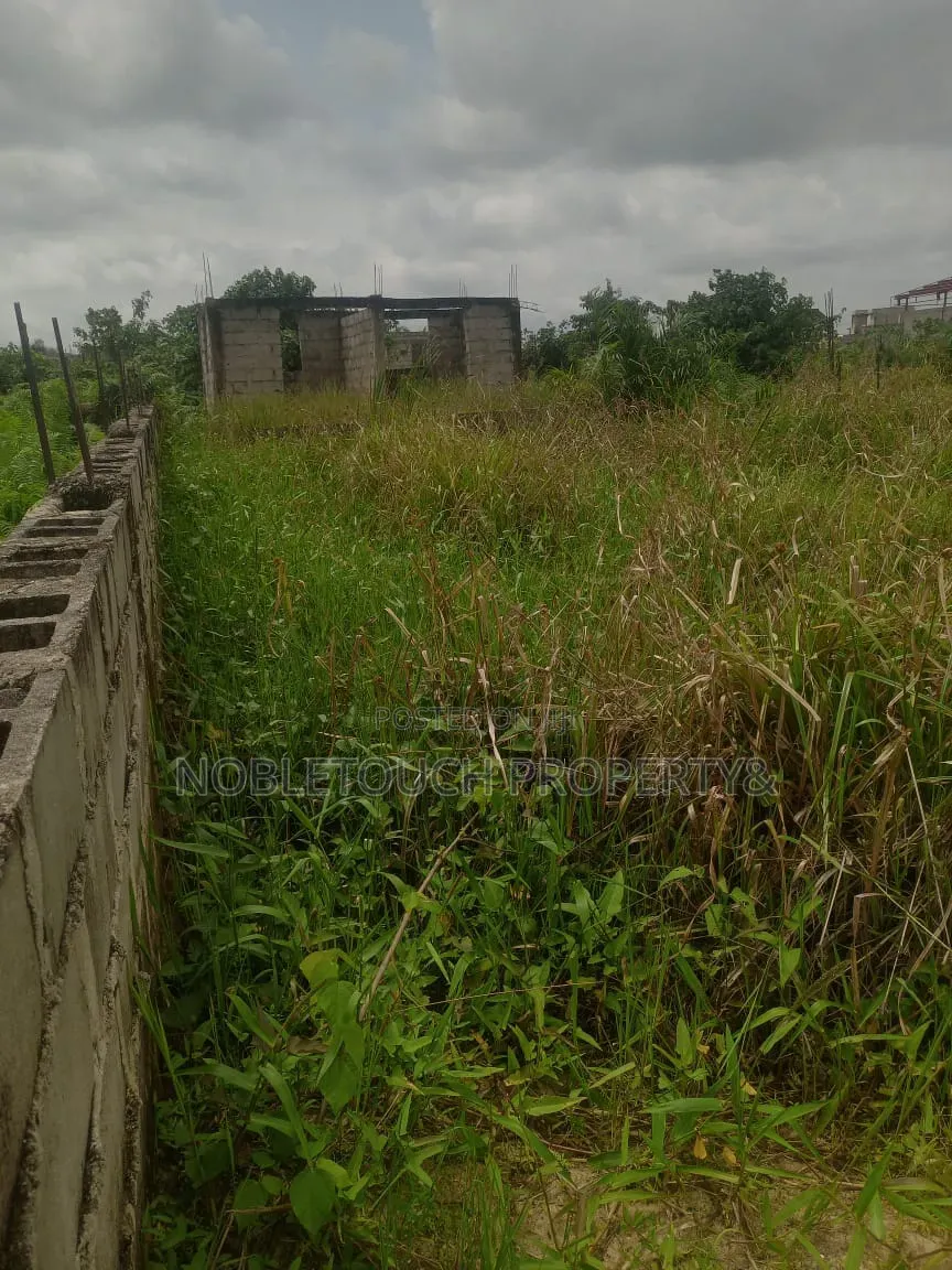 Commercial Half Plot of Land a Uncompleted Building in Ijegun