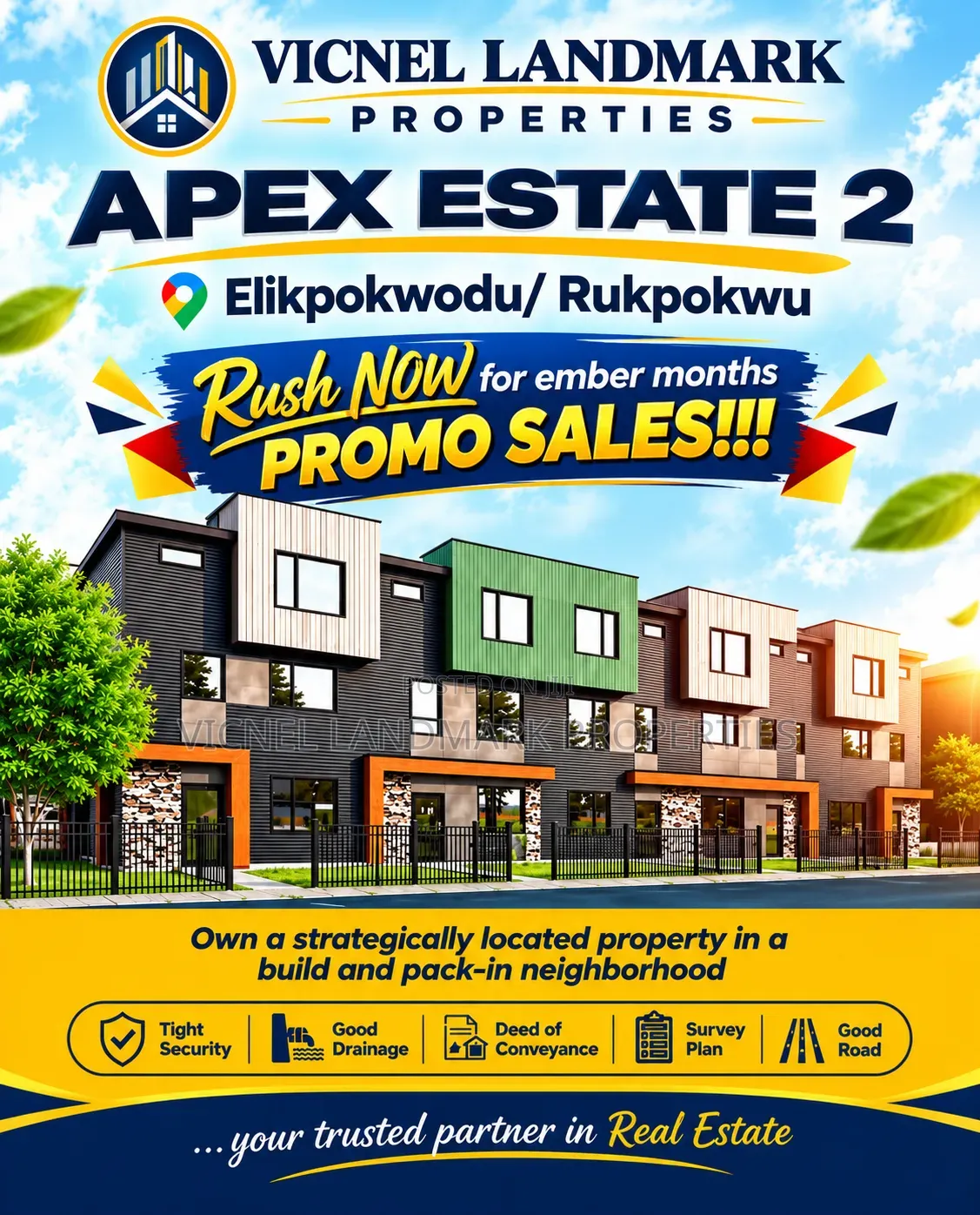 Apex Estates 2, Elikpokwodu/ Rukpokwu, Portharcourt Rivers State in Obio-Akpor