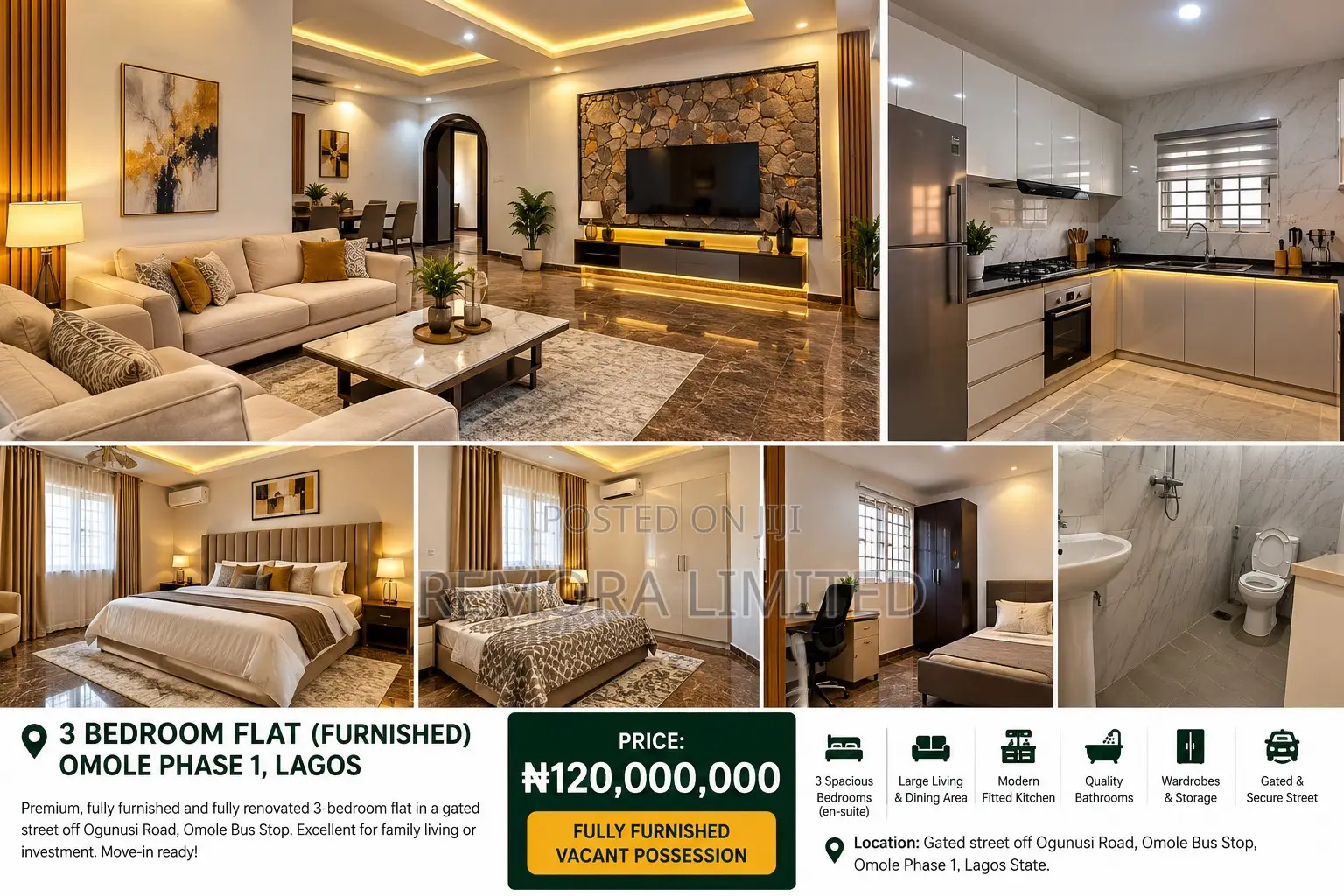 Furnished 3bdrm Block of Flats in Omole Phase 1 for sale in Omole Phase 1