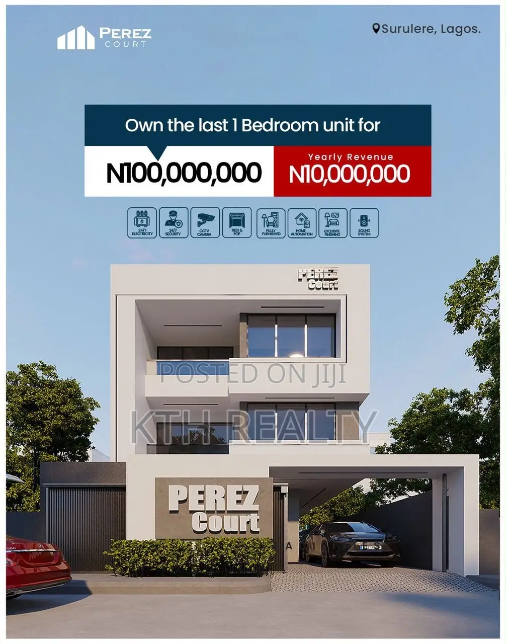 1bdrm Apartment in Perez Court, Adeniran Ogunsanya for sale in Adeniran Ogunsanya