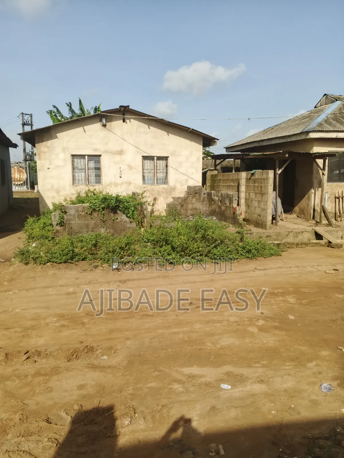 Almost Half Plot of Land With Mini Flat on It in Ayobo