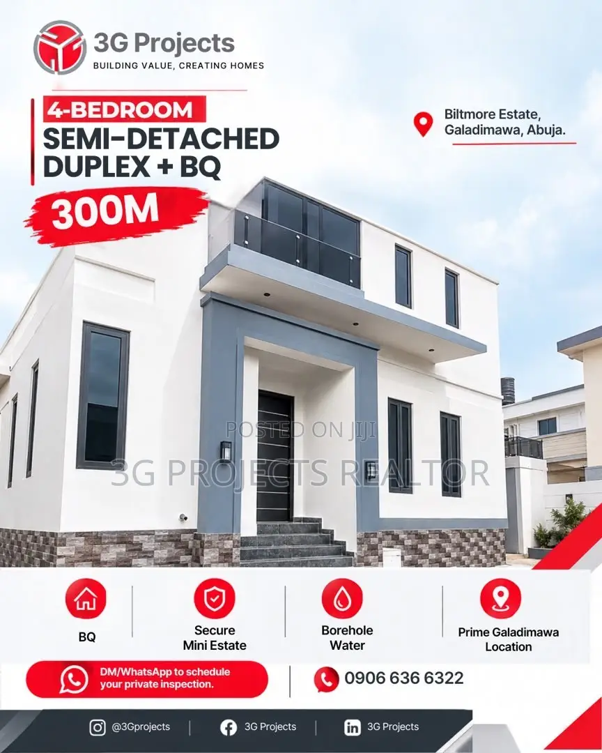 Furnished 4bdrm Duplex in Biltmore Estate, Galadimawa for sale in Galadimawa