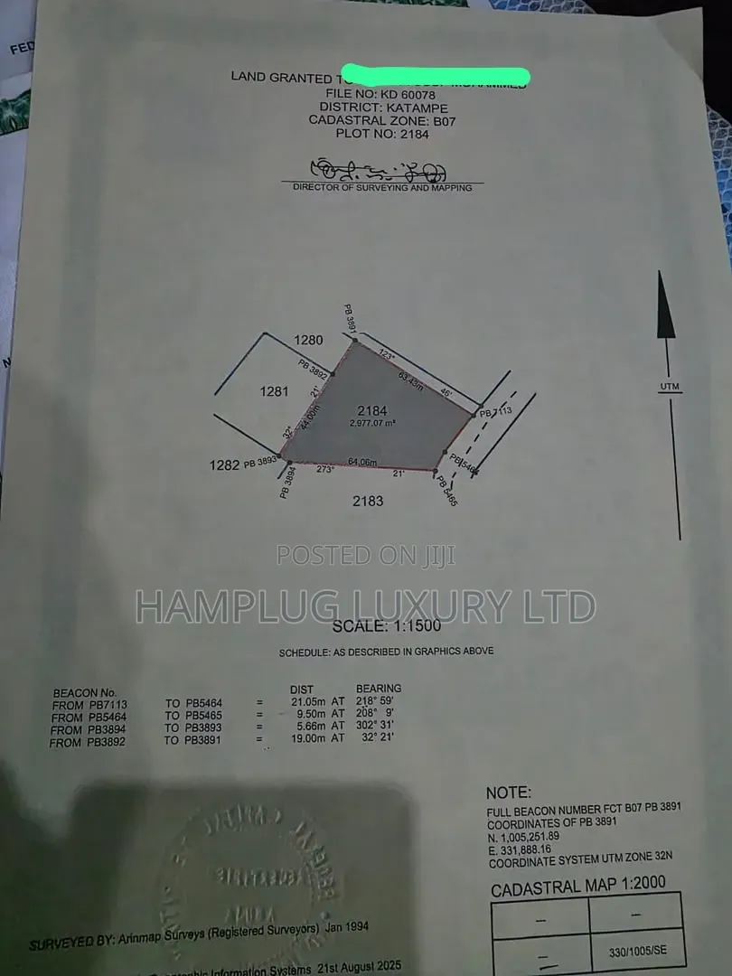 For Sale | Serial Plots | Residential | Katampe | N2Bn Each. in Central Business District