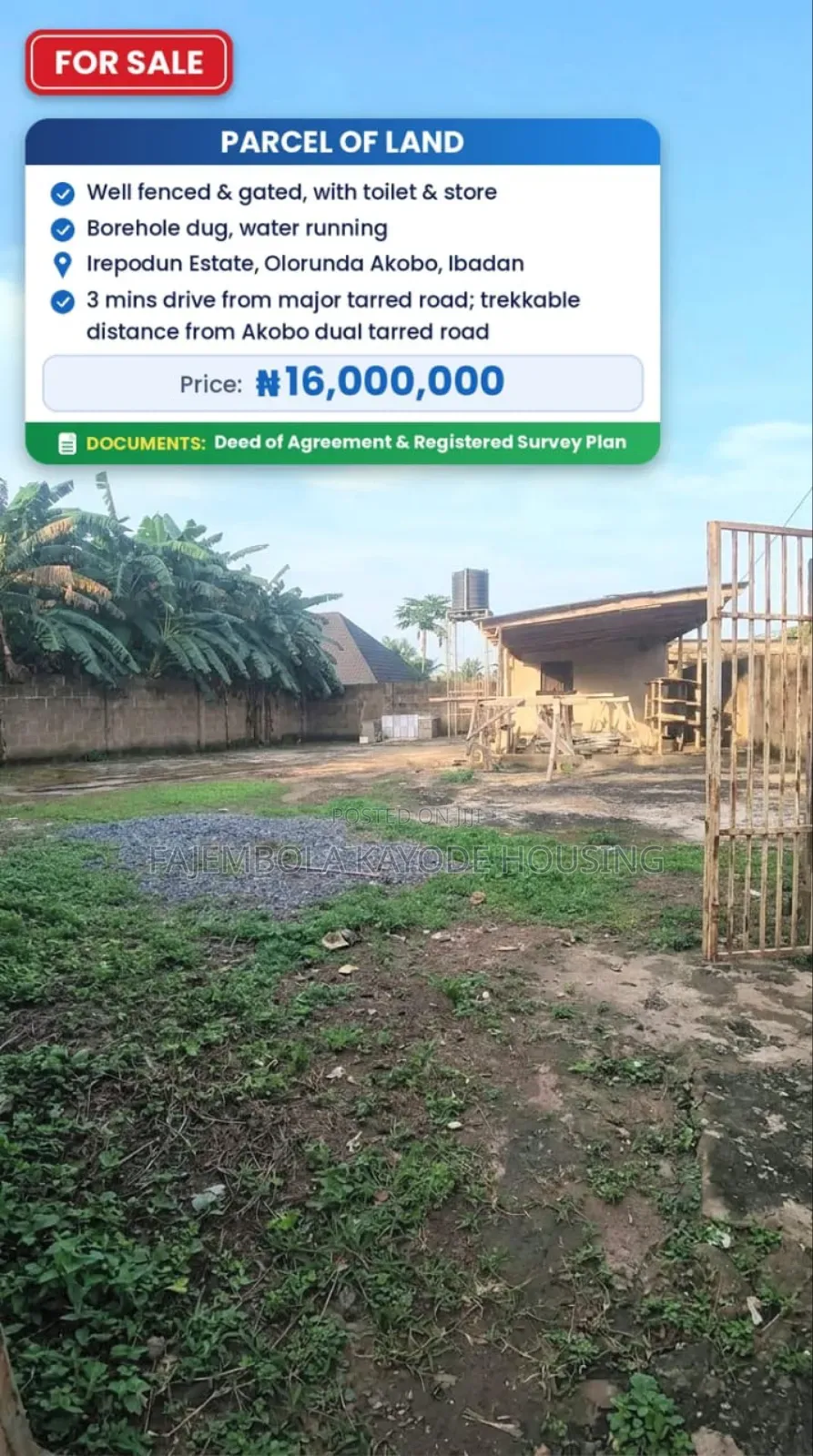 A Land at Olorunda, Akobo in Akobo