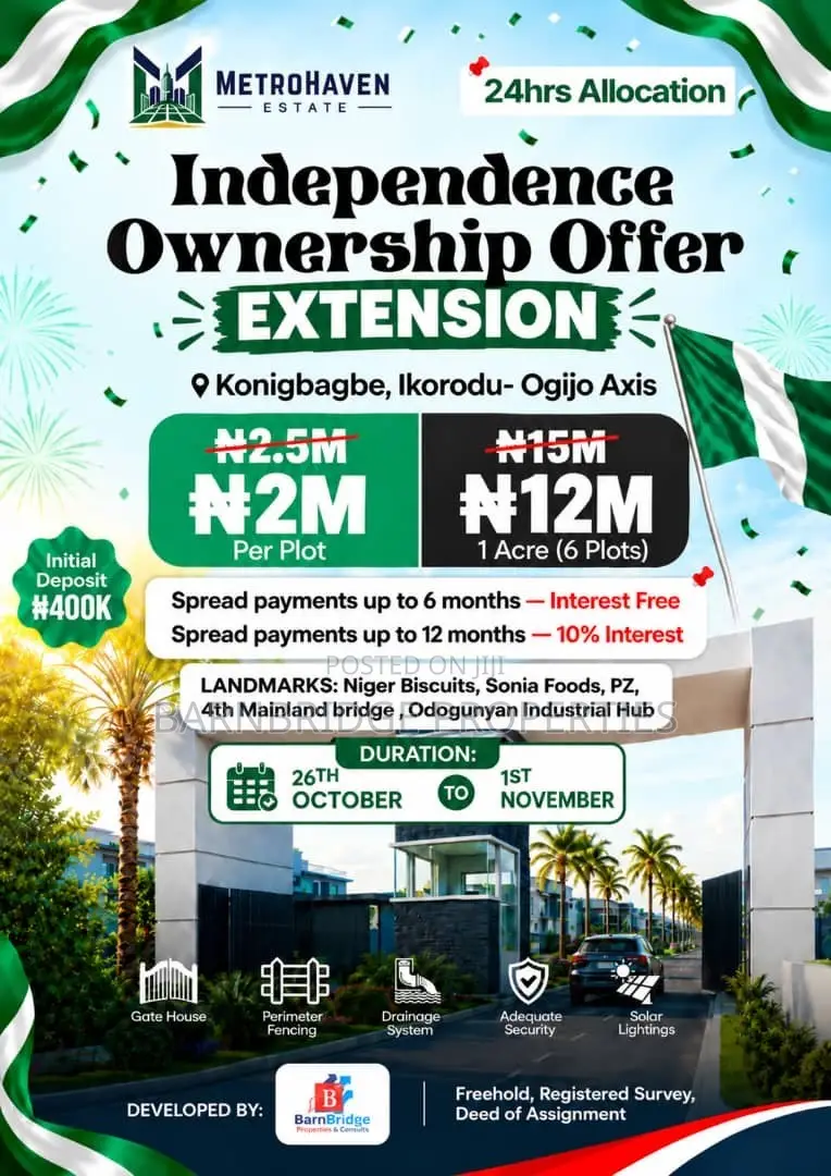 Metrohaven Estate Launch Land Sale in Shimawa
