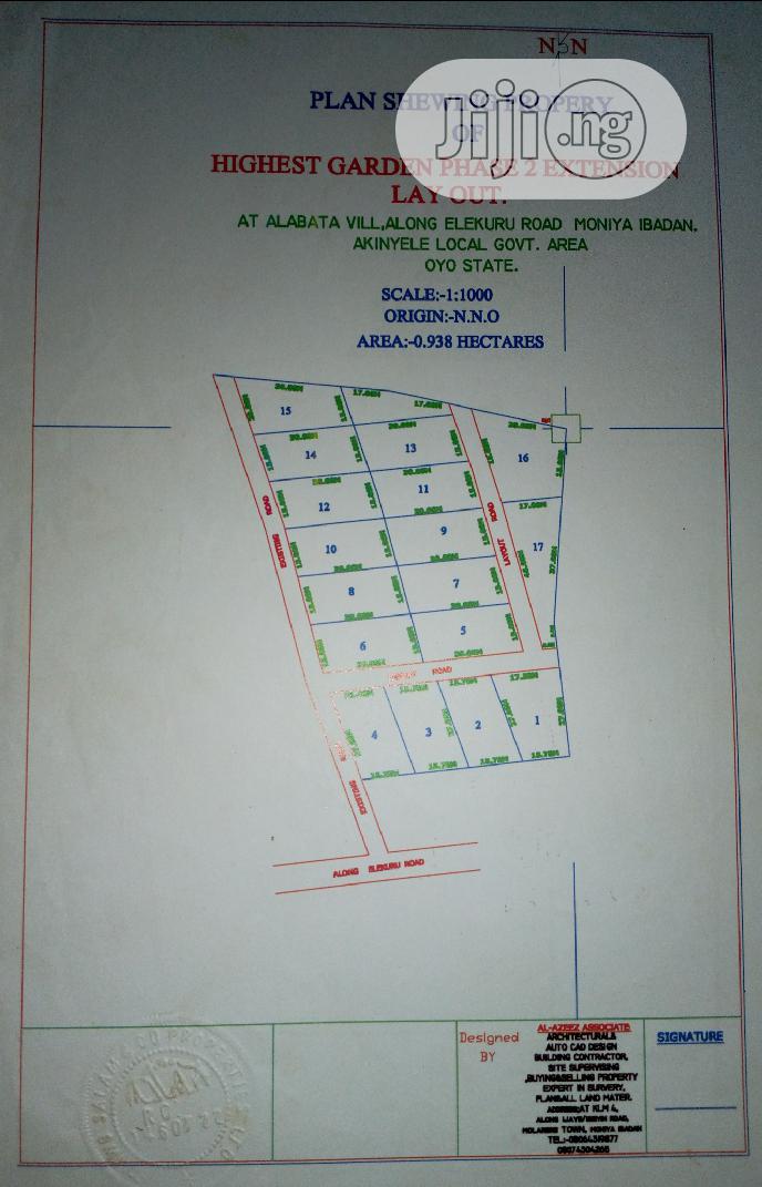 Plots of Land After Railway Port Alabata Road Moniya Ibadan in Akinyele